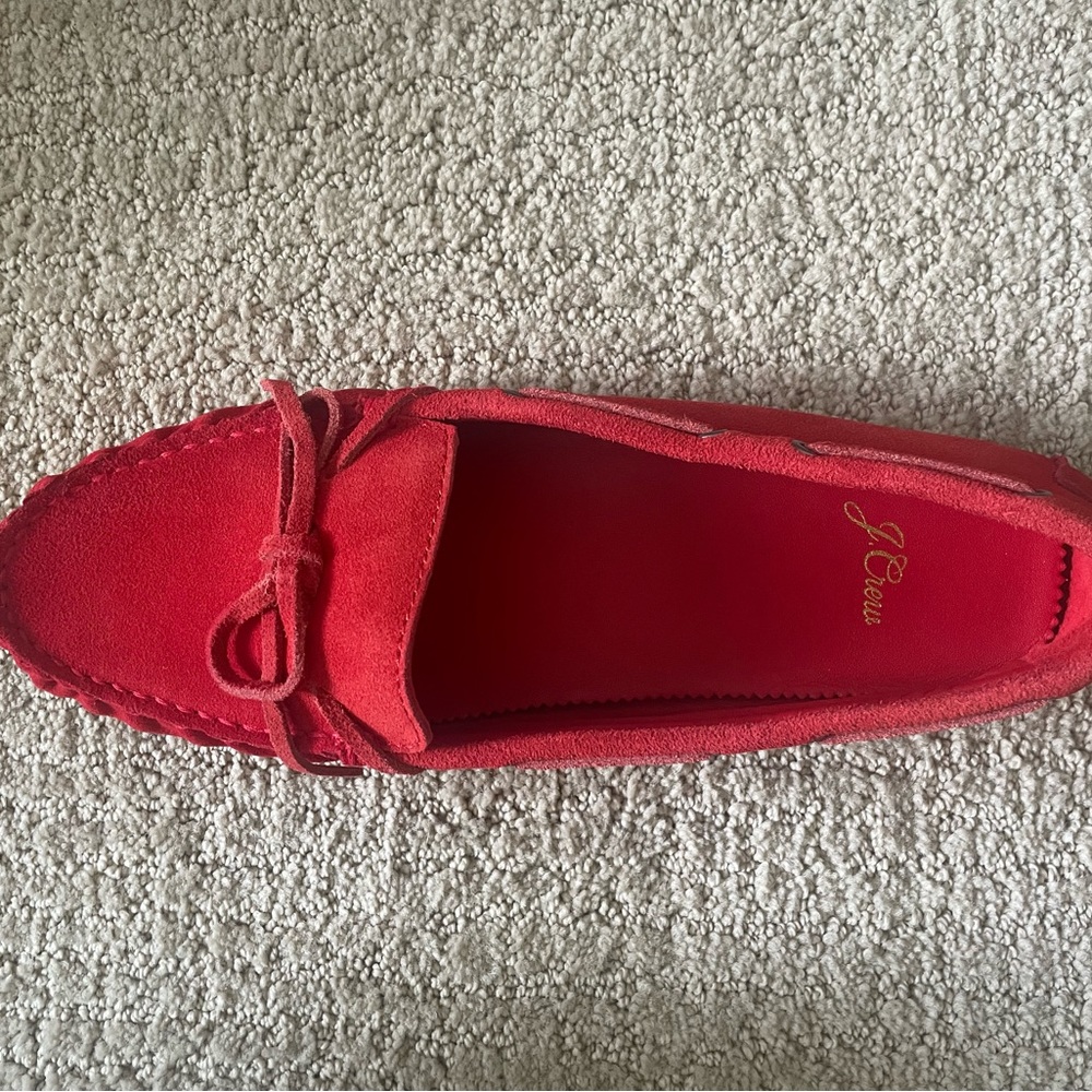 JCrew suede driving moccasin loafers.